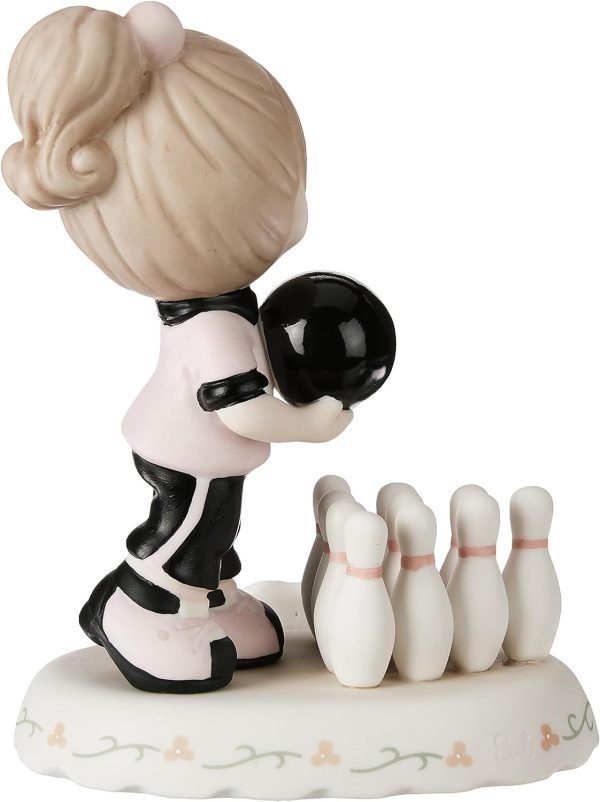 Decor Precious Moments Growing in Grace Age 10 | Blonde Girl Bowling Bisque Porcelain Figurine | Birthday Gift | Birthday Collection | Room Decor & Gifts | Hand-Painted