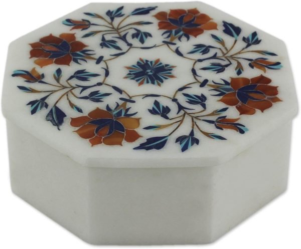 716RI0hijuL._AC_SL1500 Decor Mughal Garland Marble Inlay Jewelry Box