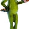 Decor Frog Figurines Decor Funny Cute Craft Resin Frog Sculpture Statue for Home Office Desk Tabletop Bathroom Decoration, Ornament Gift (Fishing Frog)