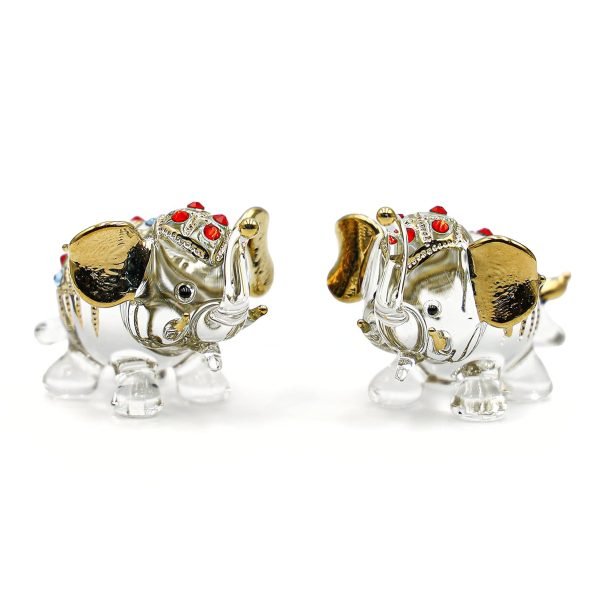 717hFRAv4UL._SL1500 Decor Mini Elephant Set 2 Elephant Animal Miniatures Statue Figurines 2pcs/Set Lucky Elephants for Home, Office, Kitchen, Bathroom D??cor, Shelf Ornaments