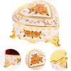 Decor 4pcs Rose Jewelry Box Ring Holder Jewelry Case Desktop Decor Jewelry Organizer for Jewelry Organizer Small Jewelry Holder Shape Decor Trinket Boxes