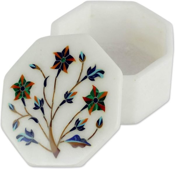 71C0xdT-07L._AC_SL1500 Decor Mughal Garland Marble Inlay Jewelry Box