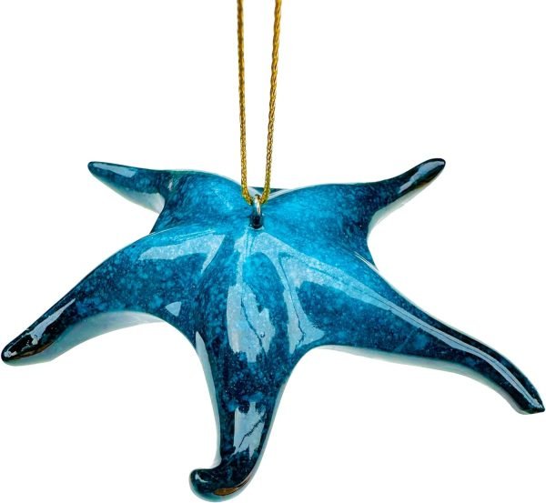 Decor Hand-Painted Dolphin Ornament (Mother and Child) - Unique Coastal Christmas Decor for Your Tree, Ideal for Baby's First Christmas, Beach Themed, Blue Ornaments, or Nautical Xmas Trees