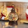 Decor Snow Globe Lighted Christmas Decorations, Musical Christmas Snow Globe Lantern with Swirling Glitter, Santa and Elk, Christmas Holiday Party Gifts and Decorations