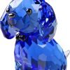 Decor Crystal Dog Puppy Cute Valentines Day Sweet Gifts Figurine Collection Animal Collectible Ornament Lovely (Gold)