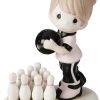 Decor Precious Moments Growing in Grace Age 10 | Blonde Girl Bowling Bisque Porcelain Figurine | Birthday Gift | Birthday Collection | Room Decor & Gifts | Hand-Painted