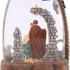 Decor Lighted Water Globe with a Nativity Scene and Swirling Glitter, Freestanding Christmas Decoration, Religious Holiday D??cor, 8.75 Inches High