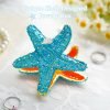 Decor Hinged Metal Starfish Jewelry Box Decorative Box Ring Holder Trinket Organizer Earring Necklace Storage Box Jewelry Display Box Gift for Women Girl