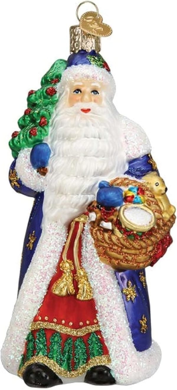 Decor Old World Christmas Irish Santa Glass Blown Ornament for Christmas Tree