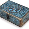 71T-YhRPu3L._AC_SL1500 Decor Wooden Jewelry Box, Tarot Box, Celestial Home Decor, Witch Box, Tree of Life, Trinket Box |Size- 8" x 5" x 2.5",| Decorative Storage Bin