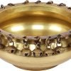 Decor A Beautiful Pure Brass Urli Ethnic Traditional Bowl with Bells Showpiece, 1 Piece