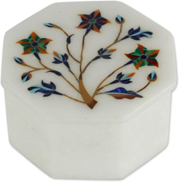 71XRiQ9QKgL._AC_SL1500 Decor Mughal Garland Marble Inlay Jewelry Box