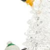 Decor Precious Moments Light Up Figurine | Tree-mendous Fun Girl with Penguins | LED Lighted Resin/Acrylic Tabletop Christmas Tree Figurine | Holiday Decor & Gift | Hand-Painted