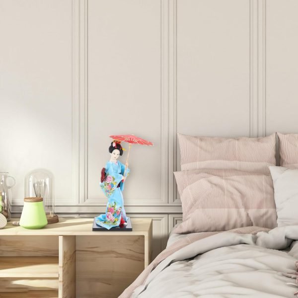 71f20UJ4r8L._AC_SL1500 Decor Japanese Geisha Kimono Doll Collectible Figurines Traditional Craft Desktop Ornaments for Home Restaurant Table Decors