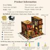 Decor DIY Miniature Dollhouse Wooden Furniture Kit,Handmade Mini Modern Villa Model,1:24 Scale Creative Doll House Toys ES009