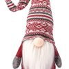 Decor Holiday Gnome Handmade Swedish Tomte, Christmas Elf Decoration Ornaments Thanks Giving Day Gifts Swedish Gnomes tomte (Red Stripe - 19 Inches)