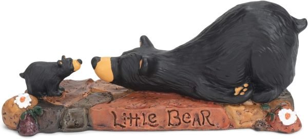 Decor DEMDACO Bearfoots by Jeff Fleming Little Bear Black Bear 2 x 6 Hand-cast Resin Figurine Sculpture