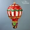 Decor Christmas  Collection Holiday Balloon Blown Glass Christmas Tree Ornament (Balloon with Gifts)