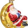 Decor Old World Christmas Irish Santa Glass Blown Ornament for Christmas Tree