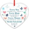 Decor Christmas Ornaments Gifts for Family - Christmas Family Decor Gifts for Mom, Dad, Daughter, Son, Husband and Wife, Grandma, Grandpa Gift Ideas - Christmas Tree Decoration Ceramic Ornament
