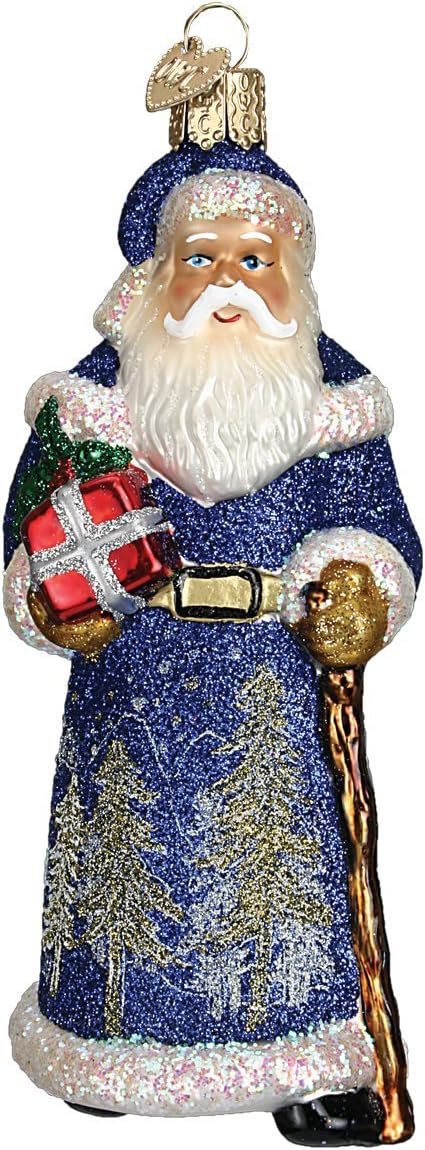 Decor Old World Christmas Irish Santa Glass Blown Ornament for Christmas Tree