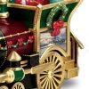 Decor Thommas Kinkade Santa Claus is Comin' to Town Musical Snowglobe Train Car by The Bradford Exchange