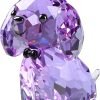 Decor Crystal Dog Puppy Cute Valentines Day Sweet Gifts Figurine Collection Animal Collectible Ornament Lovely (Gold)