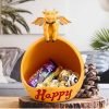 71tgKN1KmML._AC_SL1500 Decor Decorative Bowl for Keys Entryway, Home Living Room Candy Bowl, Creative Cow Resin Figurine, Storage Box,White