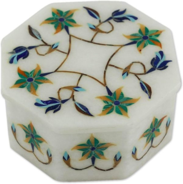 71utvOexuEL._AC_SL1500 Decor Mughal Garland Marble Inlay Jewelry Box