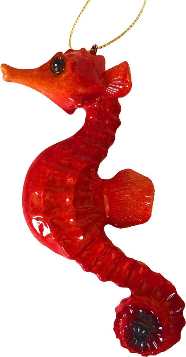 Decor Hand-Painted Dolphin Ornament (Mother and Child) - Unique Coastal Christmas Decor for Your Tree, Ideal for Baby's First Christmas, Beach Themed, Blue Ornaments, or Nautical Xmas Trees