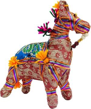 Decor Rajasthan Craft Traditional Handmade Stuffed Horse Ethnic Home Table Decor
