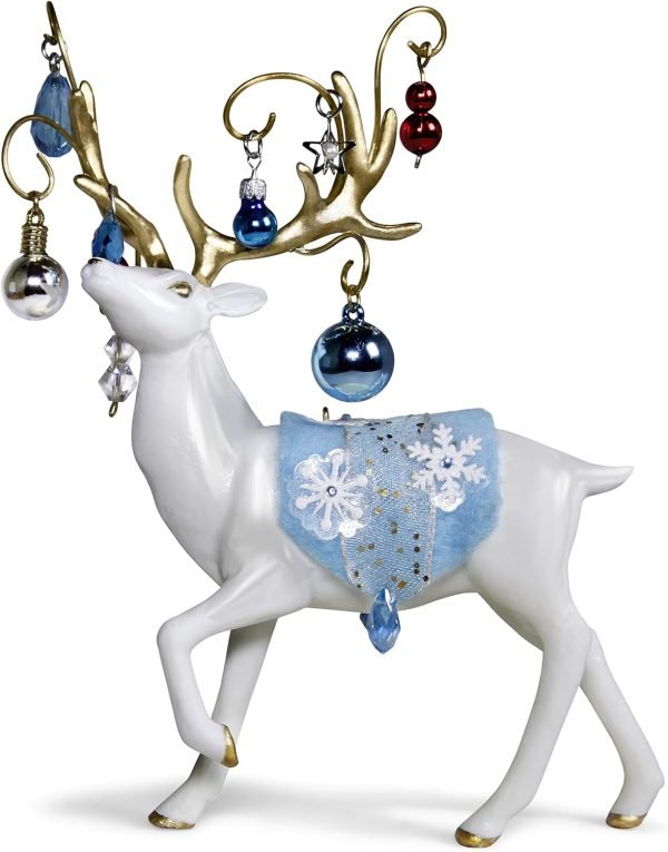 Decor Keepsake Christmas Ornament Year Dated, Regal Reindeer, Porcelain