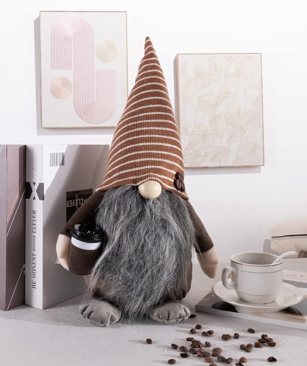 812gyq5kwkL._AC_SL1500 Decor Kitchen Gnome - Home Decor Decorations - Scandinavian/Swedish/Nordic Tomte Nisse Plush Figurine - 19" Elf with Beard Ornament for Shelf, Table, Desk D??cor