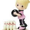 Decor Precious Moments Growing in Grace Age 10 | Blonde Girl Bowling Bisque Porcelain Figurine | Birthday Gift | Birthday Collection | Room Decor & Gifts | Hand-Painted
