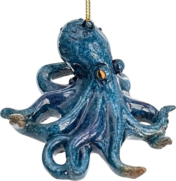 Decor Hand-Painted Dolphin Ornament (Mother and Child) - Unique Coastal Christmas Decor for Your Tree, Ideal for Baby's First Christmas, Beach Themed, Blue Ornaments, or Nautical Xmas Trees