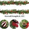 815YZ0MsnAL._AC_SL1500 Decor 9 FT Artificial Christmas Garland, Pre-Lit 50 LED Battery Operated Lighted Xmas Garland with 8 Modes for Indoor Holiday Door Home Decorations (Red)