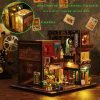 Decor DIY Miniature Dollhouse Wooden Furniture Kit,Handmade Mini Modern Villa Model,1:24 Scale Creative Doll House Toys ES009