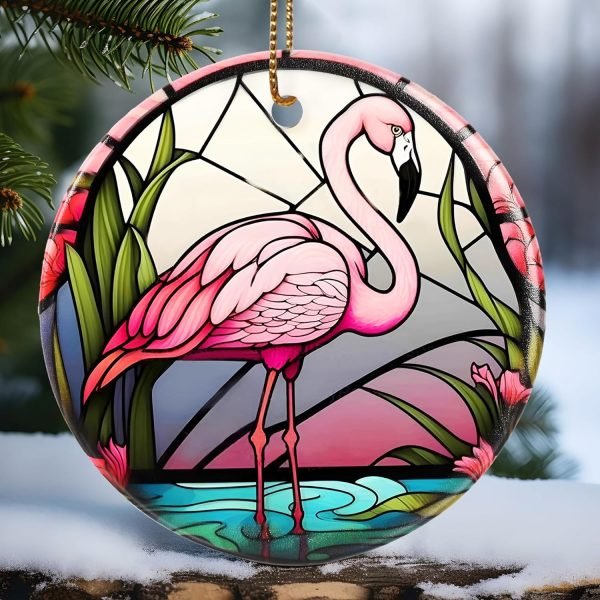 Decor Christmas Ornament, Christmas Decoration, Holiday Present Idea, Heirloom Keepsake, Round Ceramic, Gift Exchange, Gift Idea, Hummingbird