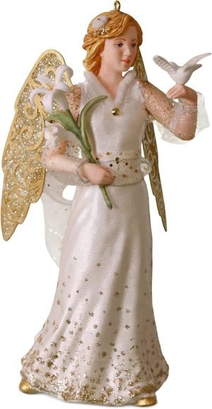 Decor Keepsake Christmas Ornament 2018 Year Dated, Christmas Angels Peace