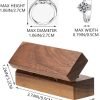 Decor Wooden Double Ring Box for Wedding Ceremony Engagement, Ring Storage Holder Decorative Box for 2 Rings