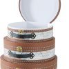 Decor Round-Edged Cardboard Decorative Storage Boxes with Lids: Set of 3 Metro Route Themed Gifts, Mini Vintage Suitcases, Transit Map Decorated Boxes, Scrapbook Storage Boxes, Prop Storage Boxes