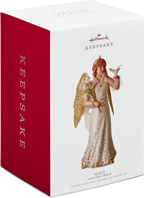 Decor Keepsake Christmas Ornament 2018 Year Dated, Christmas Angels Peace
