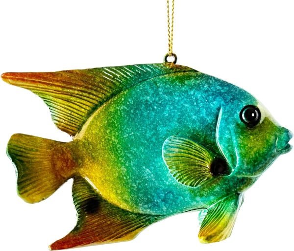 Decor Hand-Painted Dolphin Ornament (Mother and Child) - Unique Coastal Christmas Decor for Your Tree, Ideal for Baby's First Christmas, Beach Themed, Blue Ornaments, or Nautical Xmas Trees