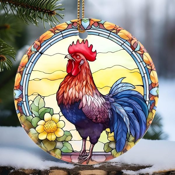 Decor Christmas Ornament, Christmas Decoration, Holiday Present Idea, Heirloom Keepsake, Round Ceramic, Gift Exchange, Gift Idea, Hummingbird