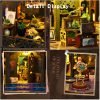 Decor DIY Miniature Dollhouse Kit, Tiny House Kit with Dust Proof Cover and Music Box, DIY Wooden Dollhouse Kit Miniature House Kit, Creative Room Idea for Adult Magic House DIY Kits