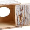 Decor Wood Carved Tissue Box Cover Square Tissue Holder Whitewashed Tree of Life Design Rustic Vintage Home Decor for Bathrooom Bedroom Living Room