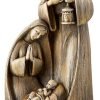 Decor Holy Family Statue Tabletop Figurine, Catholic Statues Decorations with Kneeling Virgin Mary, Joseph, and Baby Jesus, Religious Holiday Decor, 10 Inches