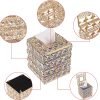 81MzBqb1KFL._AC_SL1500 Decor Crystal Square Tissue Box Cover - Sparkling Cube Glass Tissue Box Holder, Decorative Facial Tissue Holder for Bedroom Bathroom Dresser Night Stand Table Office Home Decor, Gold