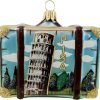 81PmdFnFDOL._AC_SL1500 Decor Rome Italy Suitcase Pisa Colosseum Travel Glass Christmas Ornament Souvenir Decoration