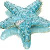 Decor Hinged Metal Starfish Jewelry Box Decorative Box Ring Holder Trinket Organizer Earring Necklace Storage Box Jewelry Display Box Gift for Women Girl